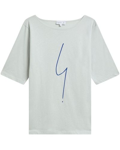agnès b. Logo-print T-shirt - White