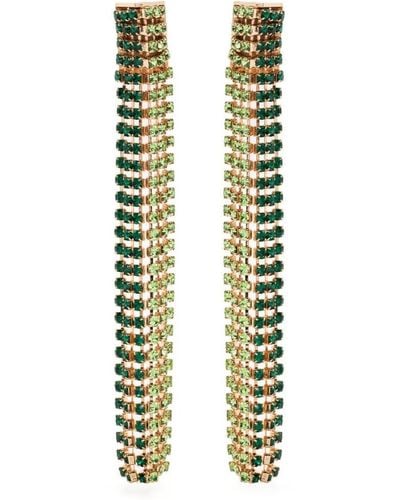 Rosantica Turbo Crystal-embellished Drop Earrings - Metallic