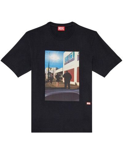 DIESEL T-shirt T-Just-L9 con stampa fotografica - Nero