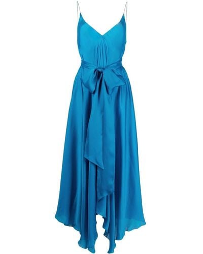 Alexandre Vauthier Silk Layered Evening Gown - Blue