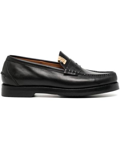 Visvim Oxford Leather Loafers - Black