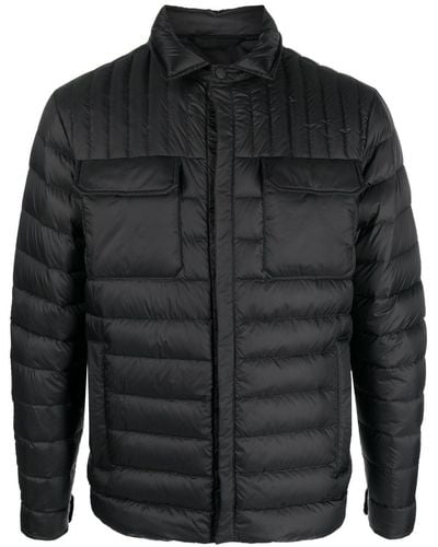 Kiton Padded Quilted Shirt Jacket - Black