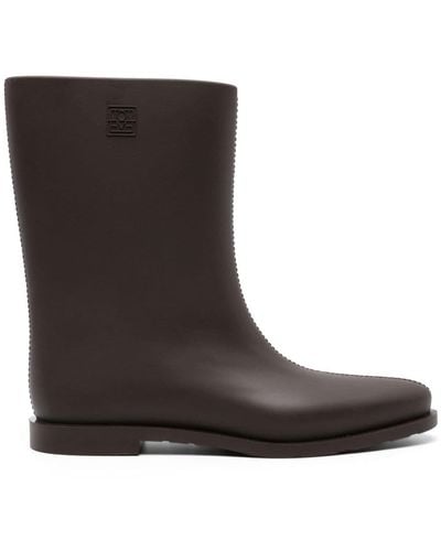 Totême The Rain Almond-toe Boots - Black