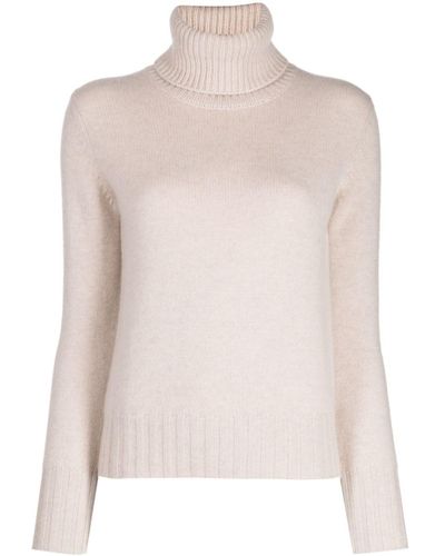 N.Peal Cashmere Roll-neck Knit Jumper - Pink