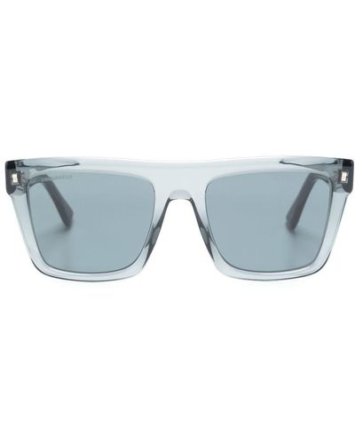 DSquared² Gafas de sol con montura cuadrada y logo - Azul
