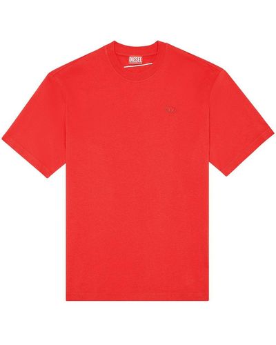 DIESEL T-Boggy-Megoval-D T-Shirt aus Baumwolle - Rot