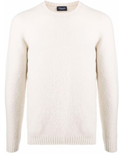 Drumohr Crewneck Wool Sweater - White