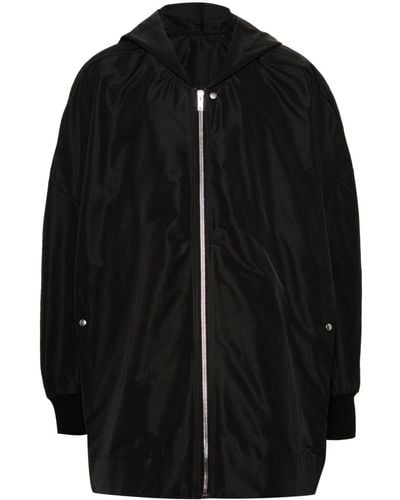 Rick Owens Manteau Jumbo Peter à capuche - Noir