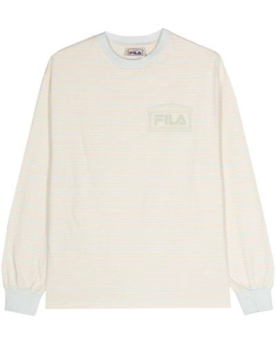 Fila Logo-print Striped T-shirt - White