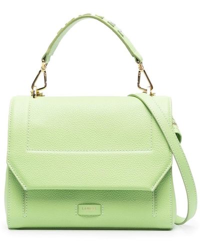 Lancel Ninon Leather Flap Bag - Green