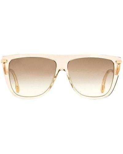Jimmy Choo Suvi Browline Sunglasses - Natural