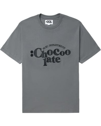 Chocoolate T-shirt en coton à logo imprimé - Gris