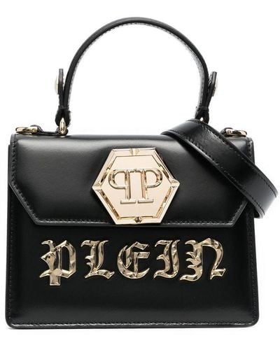 Philipp Plein Tasche mit Logo-Schild - Schwarz