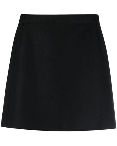 Moncler Wool-cashmere Miniskirt - Black