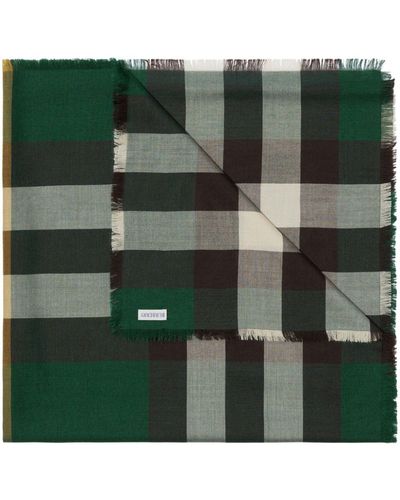 Burberry Schal mit Check-Print - Grün