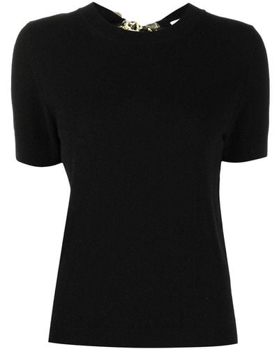 Cecilie Bahnsen Cut Out Knitted Top - Black