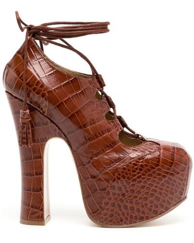 Vivienne Westwood Elevated Ghillie Platform 145mm Court Shoes - Brown