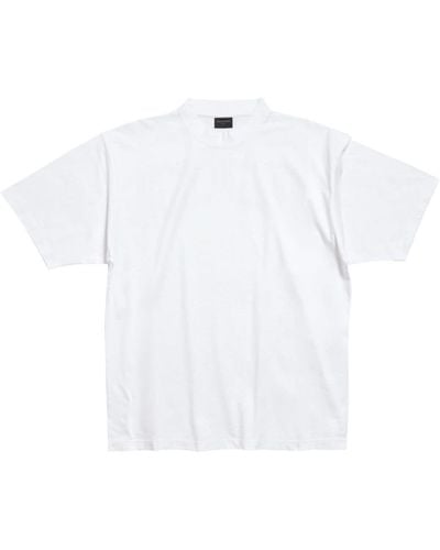 Balenciaga Hand-drawn Logo-print Cotton T-shirt - White