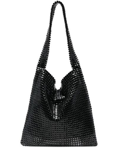 Rabanne Pixel Shopper Met Maliën - Zwart