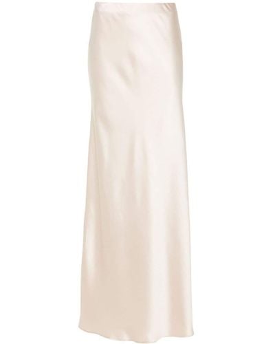 Blanca Vita Ginestra Satin Long Skirt - White