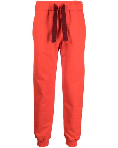 Lanvin Curb Woven Drawstring Track Trousers - Red