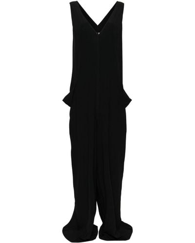 Rick Owens Walrus Wide-leg Crepe Jumpsuit - Black