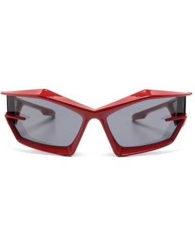 Givenchy Giv Cut Zonnebril Met Shield Montuur - Rood