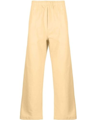 Bode Wide-leg Cotton Track Trousers - Natural