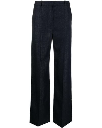 Stella McCartney Pantalones rectos de talle alto - Azul