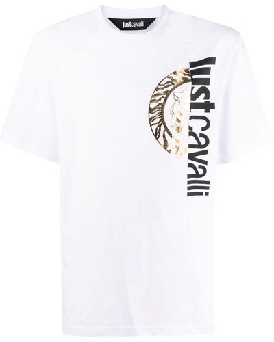 Just Cavalli logo-print Embellished T-shirt - Farfetch