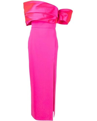 Solace London Alexis Off-shoulder Gown - Pink