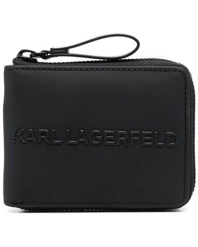 Karl Lagerfeld Portafoglio con logo goffrato - Nero