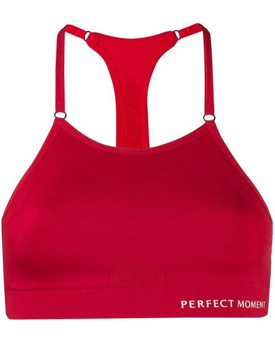 Perfect Moment Racerback Sports Bra - Red