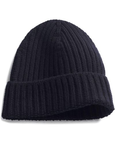 Barrie Ribbed-knit Cashmere Beanie - Blue