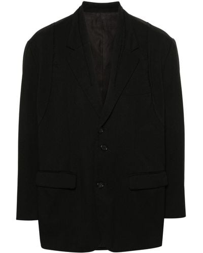 Undercover Ripped Single-breasted Blazer - Black