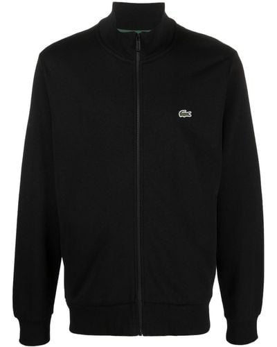 Lacoste Sweatshirtjacke mit Stehkragen - Schwarz