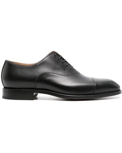 SCAROSSO Salvatore Leather Oxford Shoes - Black