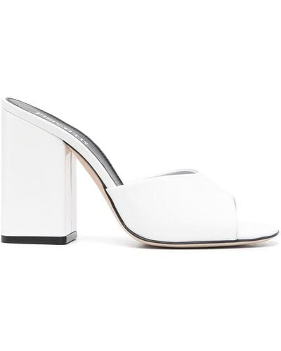 Paris Texas Anja Mules In Leather - White