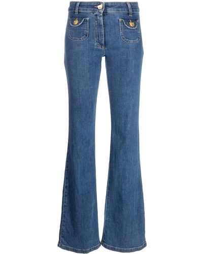 Moschino Mid-rise Flared Jeans - Blue