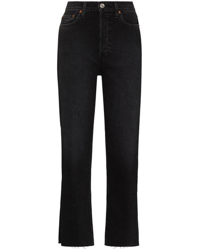 RE/DONE Stove Pipe Jeans - Schwarz