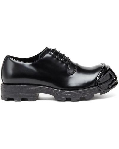 DIESEL D-hammer So D Toe-cap Leather Shoes - Black