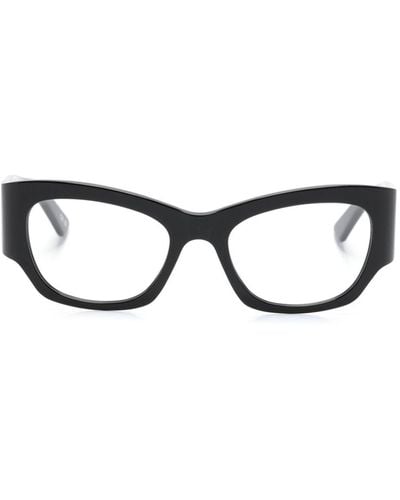 Balenciaga Cat-Eye-Brille mit Logo-Gravur - Schwarz