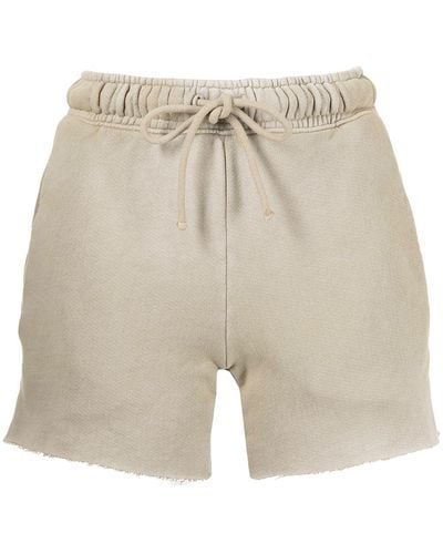 Cotton Citizen Faded Raw-cut Track Shorts - Yellow