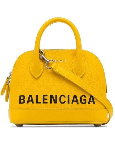Balenciaga Canary Yellow Ville Xxs Leather Cross Body Bag