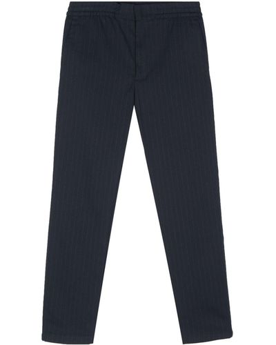 NN07 Foss Pinstriped Tapered Trousers - Blue