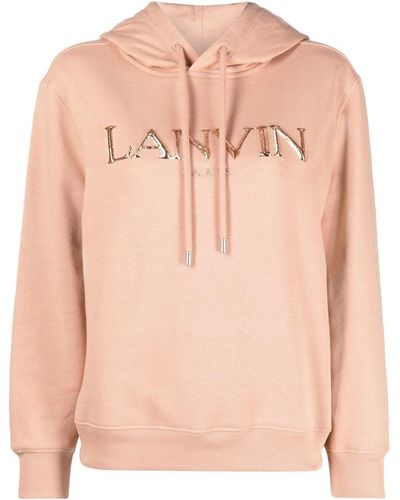 Lanvin Hoodie mit Logo - Pink