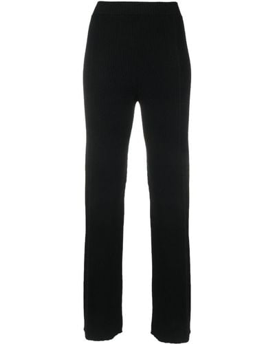 Aeron Ribbed-knit Trousers - Black