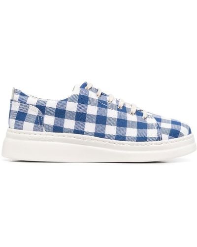 Camper Gingham-check Print Trainers - Blue