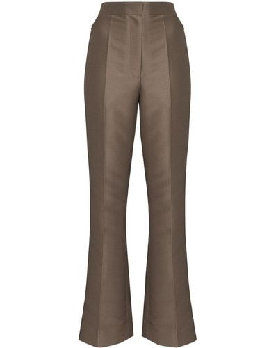 Low Classic High-rise Slim-fit Trousers - Green
