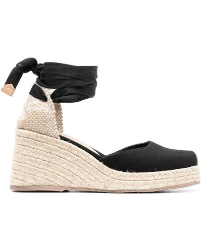 Castañer Tina 85mm Wedge Espadrilles - Black